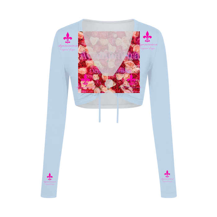 All-Over Print Women's Long Sleeve Crop Top