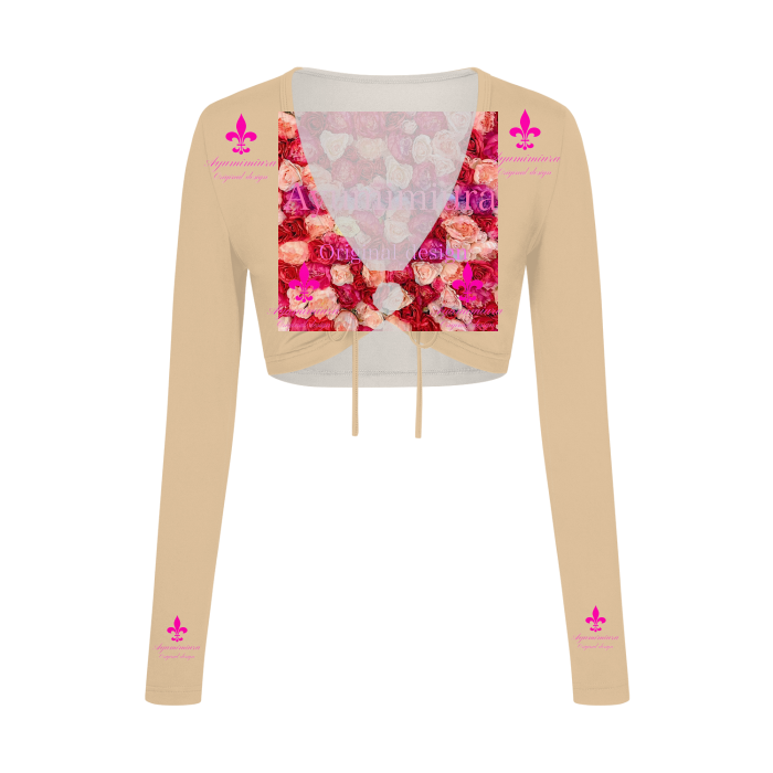 All-Over Print Women's Long Sleeve Crop Top
