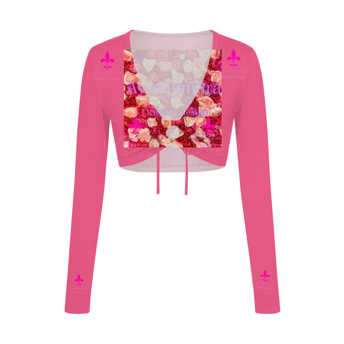 All-Over Print Women's Long Sleeve Crop Top