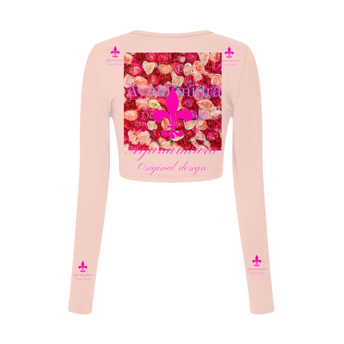 All-Over Print Women's Long Sleeve Crop Top