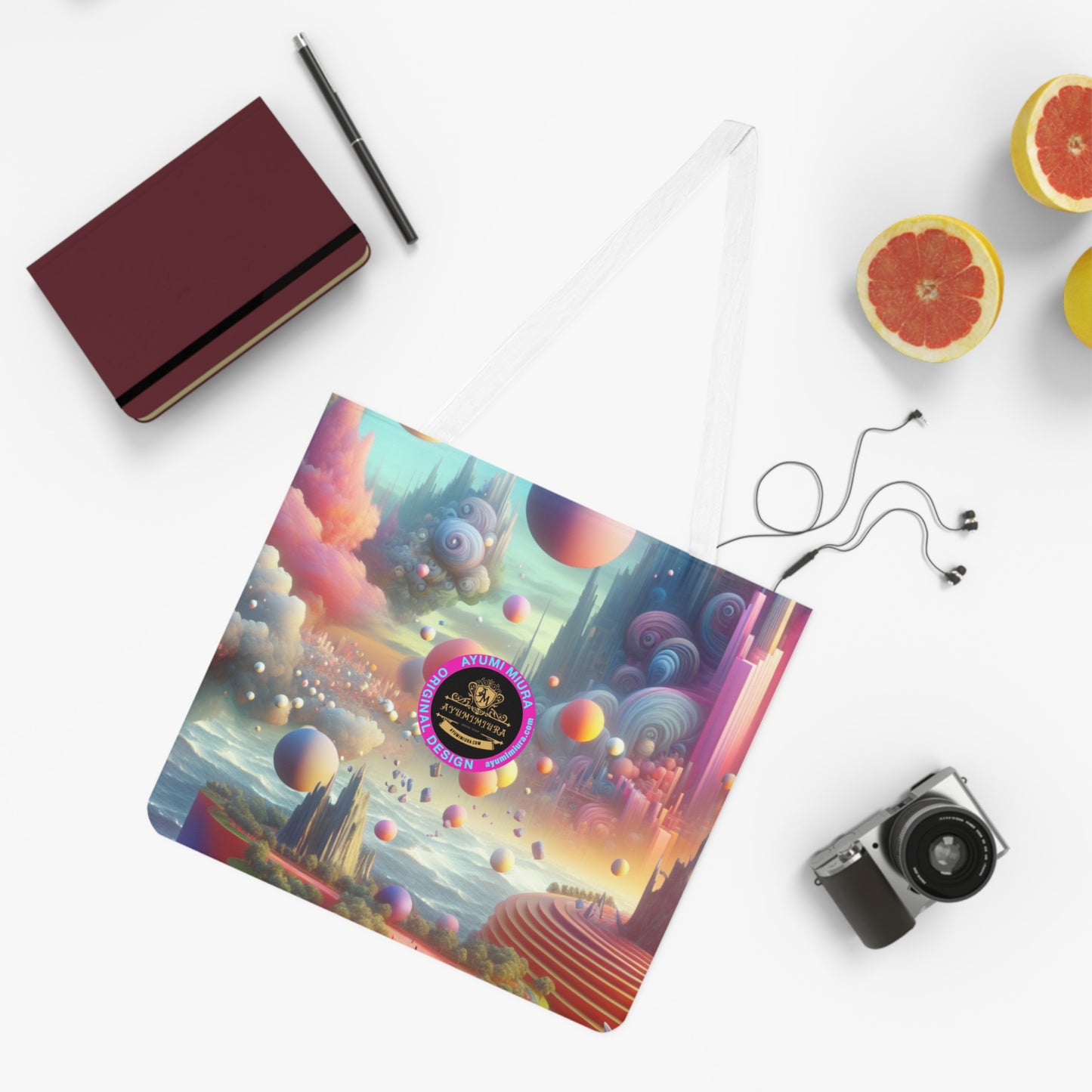 Cosmic Fantasy Shoulder Tote — Surreal Galaxy Art All-Over Print Tote