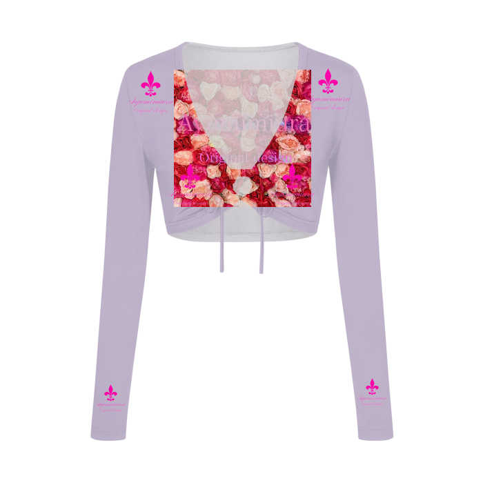 All-Over Print Women's Long Sleeve Crop Top