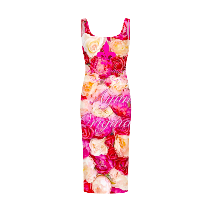 All-Over Print Women's Midi Cami Dress