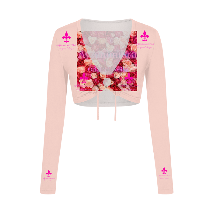 All-Over Print Women's Long Sleeve Crop Top