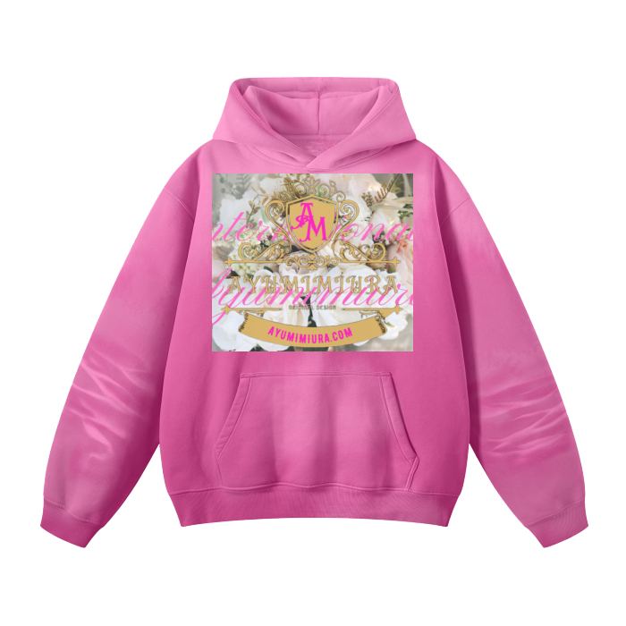 (Rose &Camel)Streetwear Unisex Monkey Washed Dyed Fleece Hoodie
