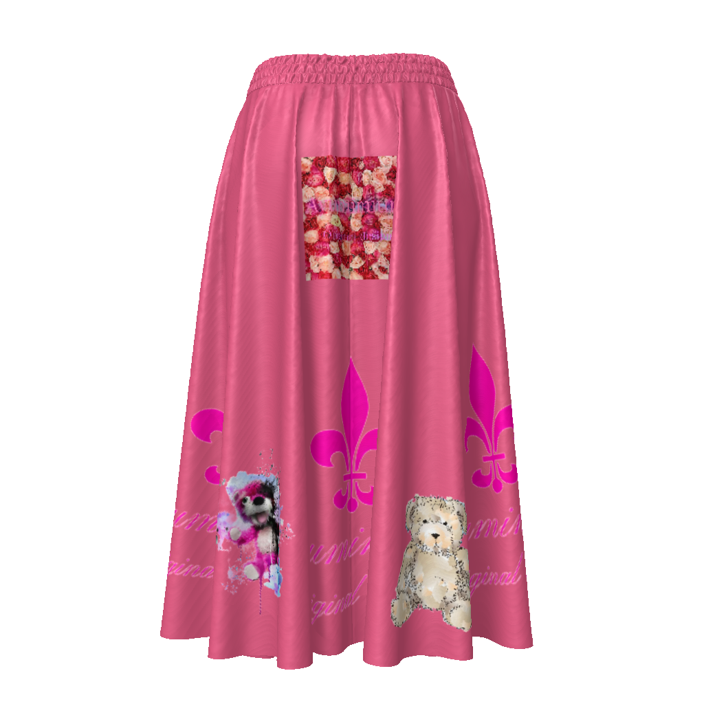 All-Over Print Women's Flared Midi Skirt