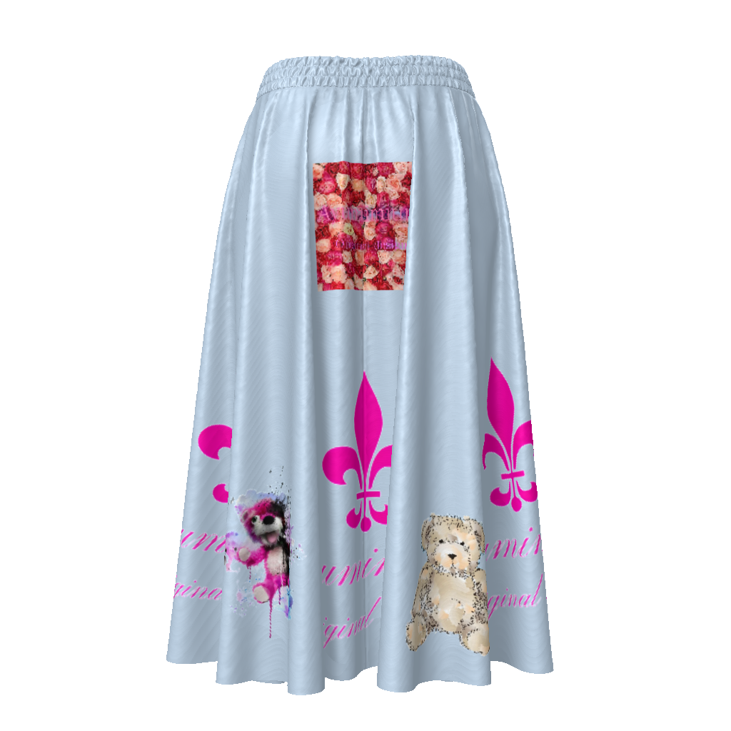 All-Over Print Women's Flared Midi Skirt
