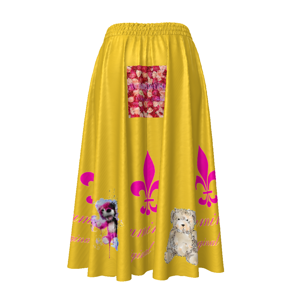 All-Over Print Women's Flared Midi Skirt