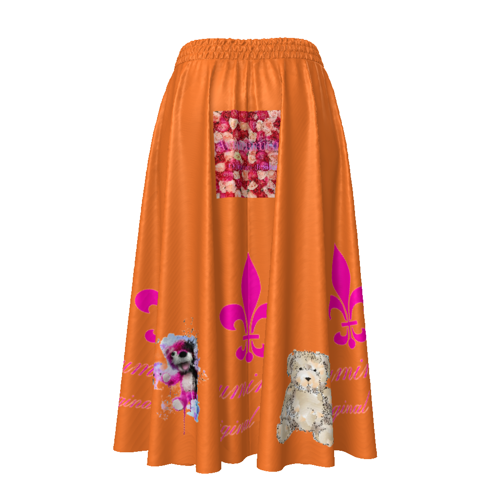 All-Over Print Women's Flared Midi Skirt