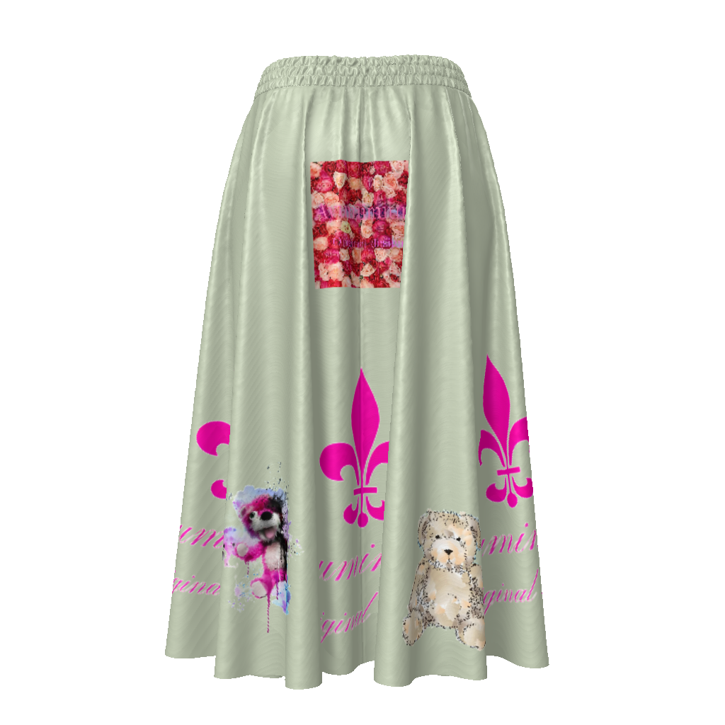 All-Over Print Women's Flared Midi Skirt