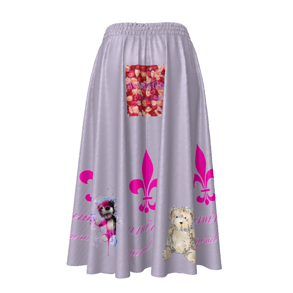 All-Over Print Women's Flared Midi Skirt