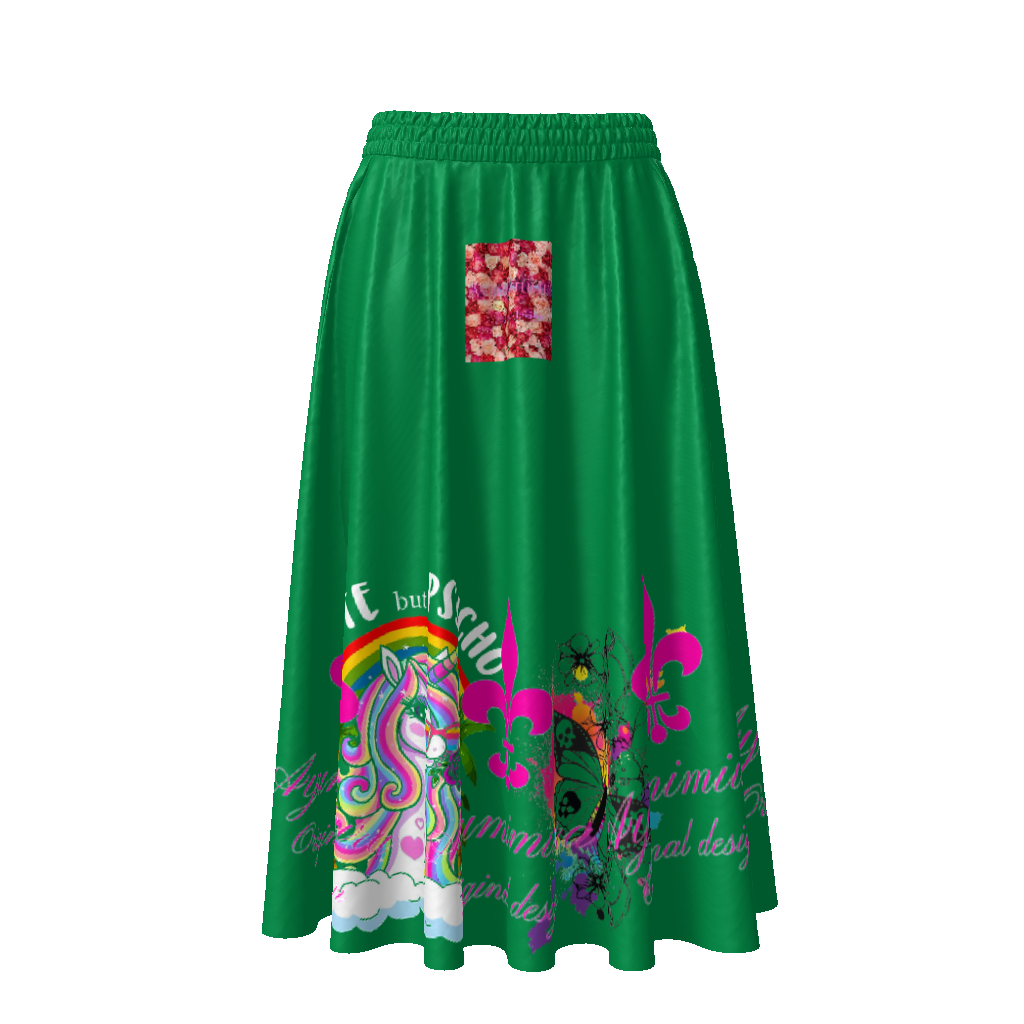 All-Over Print Women's Flared Midi Skirt