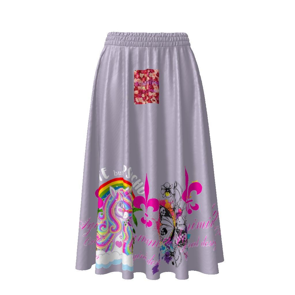 All-Over Print Women's Flared Midi Skirt