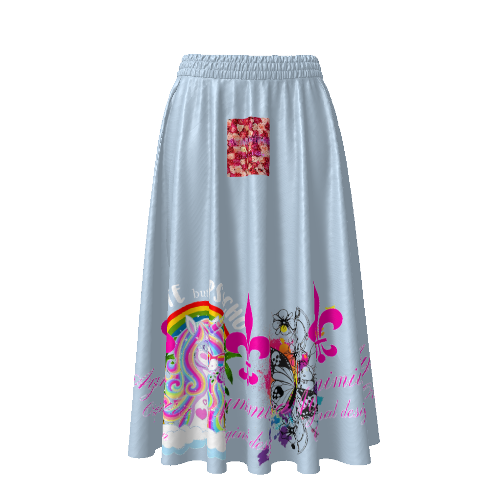 All-Over Print Women's Flared Midi Skirt