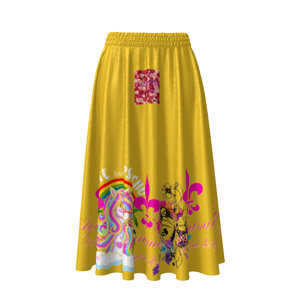 All-Over Print Women's Flared Midi Skirt