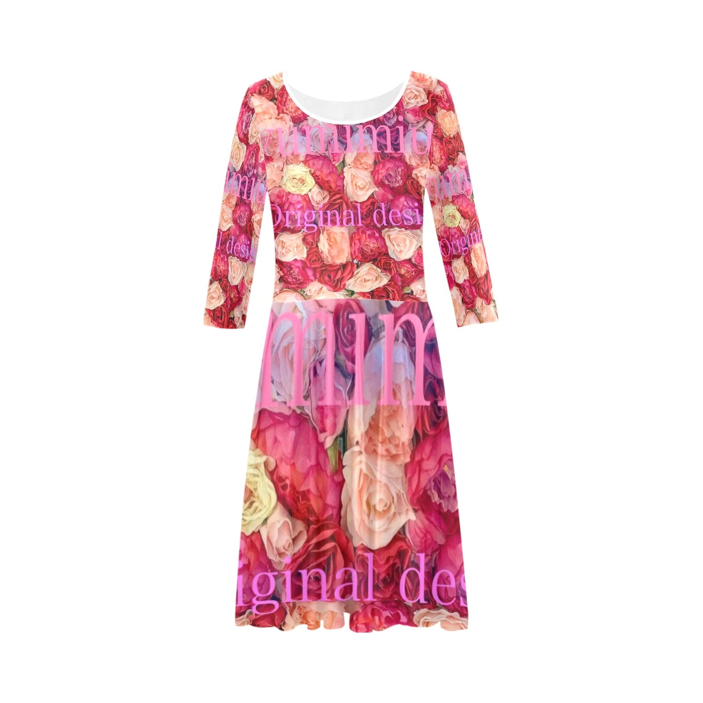 Half-Sleeve Skater Dress(Model D20)