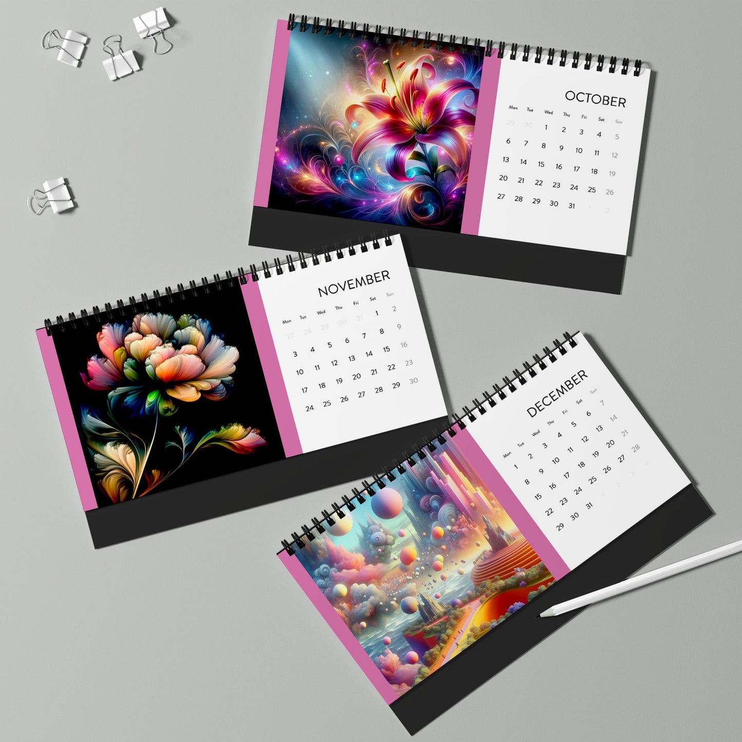 Simplex Desk Calendar (2025 grid)