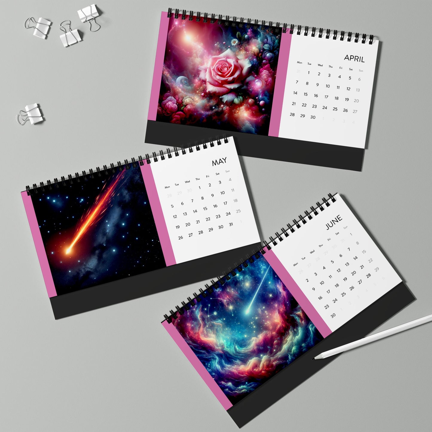 Simplex Desk Calendar (2025 grid)