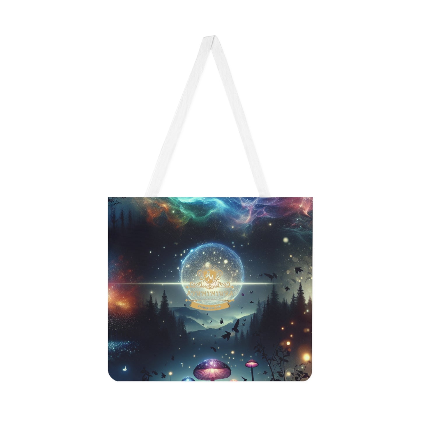 Cosmic Fantasy Shoulder Tote — Surreal Galaxy Art All-Over Print Tote