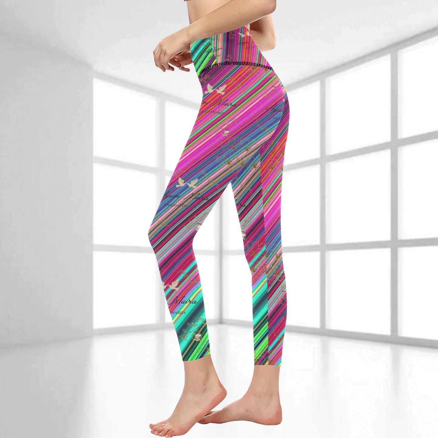 Women's High-Waisted Leggings (Model L36)