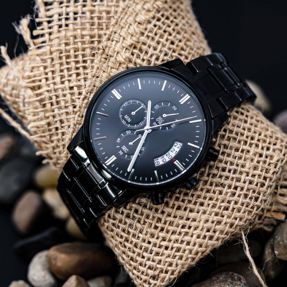 Seller Customized Black Chronograph Watch [SHOPIFY]