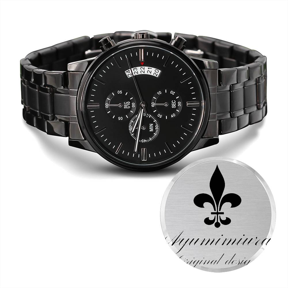 Seller Customized Black Chronograph Watch [SHOPIFY]