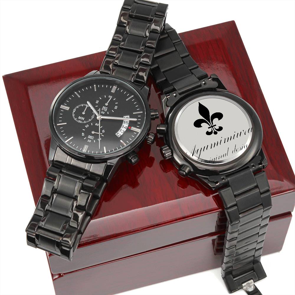 Seller Customized Black Chronograph Watch [SHOPIFY]