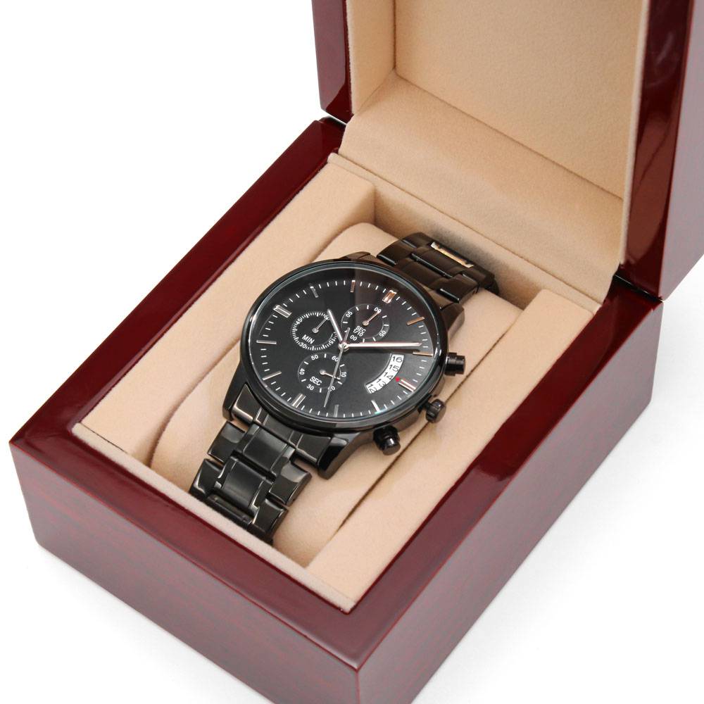 Seller Customized Black Chronograph Watch [SHOPIFY]