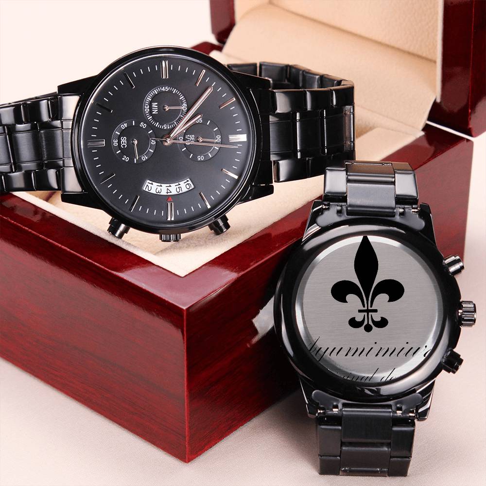 Seller Customized Black Chronograph Watch [SHOPIFY]