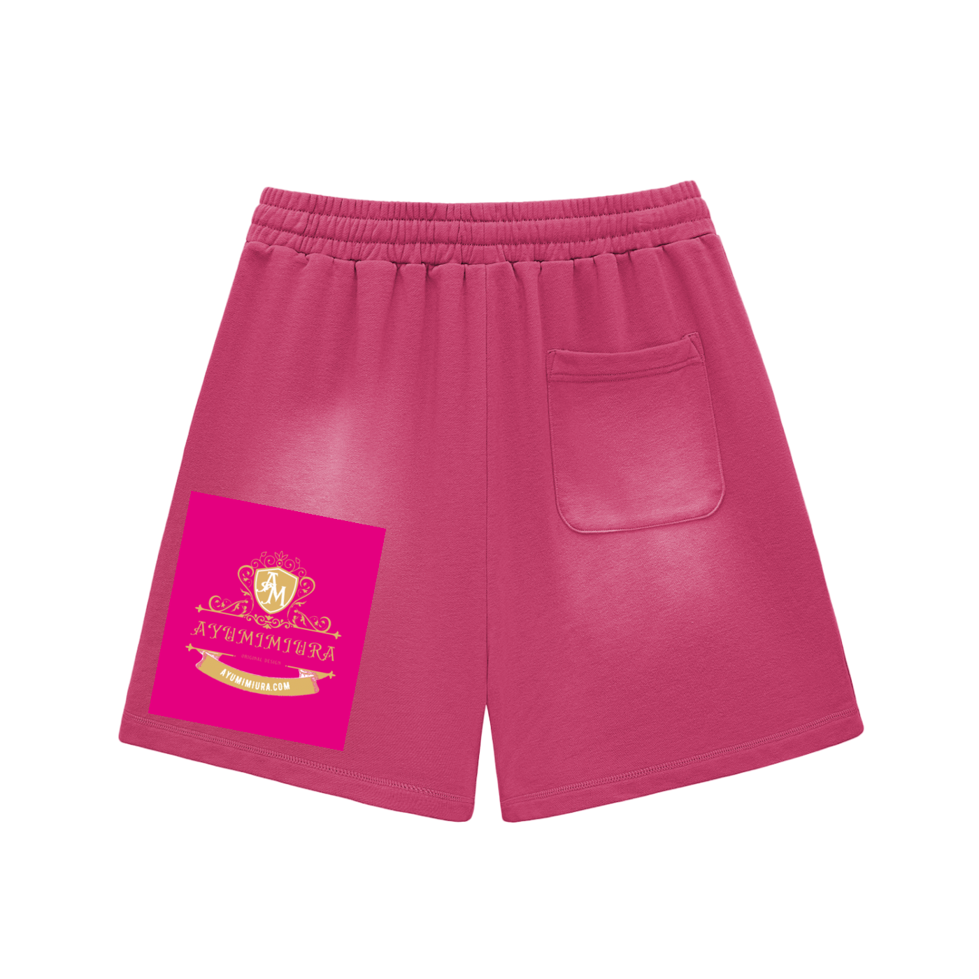 Sun Fade Raw Edge Cotton Shorts