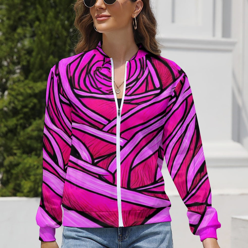 Women's Long Sleeve Zipper Jacket