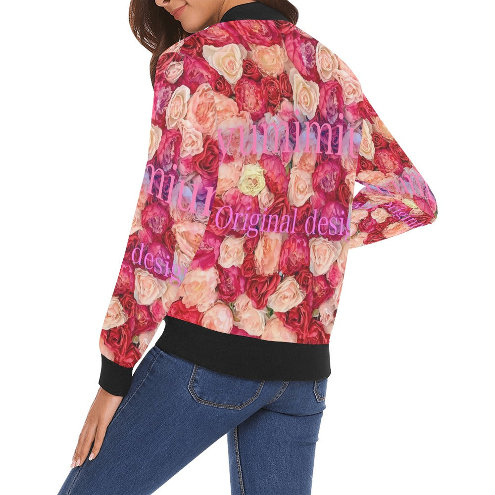 All Over Print Bomber Jacket for Women ( H19)