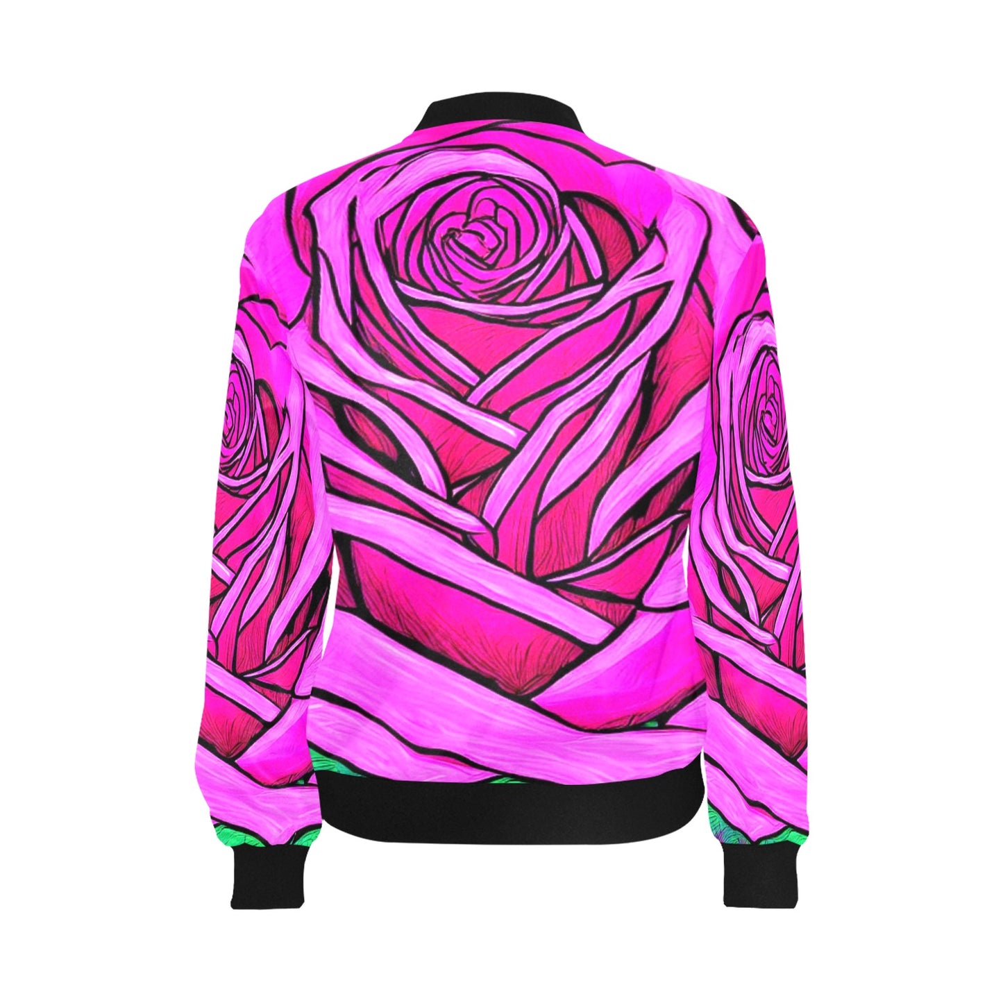 Women's All Over Print Bomber Jacket(Model H36)