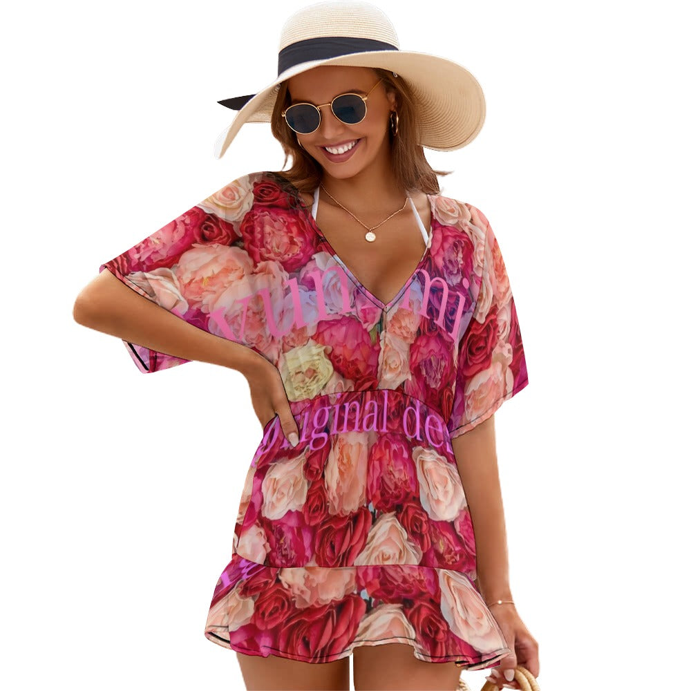 Ladies Thin Short Sleeve One Piece Dress