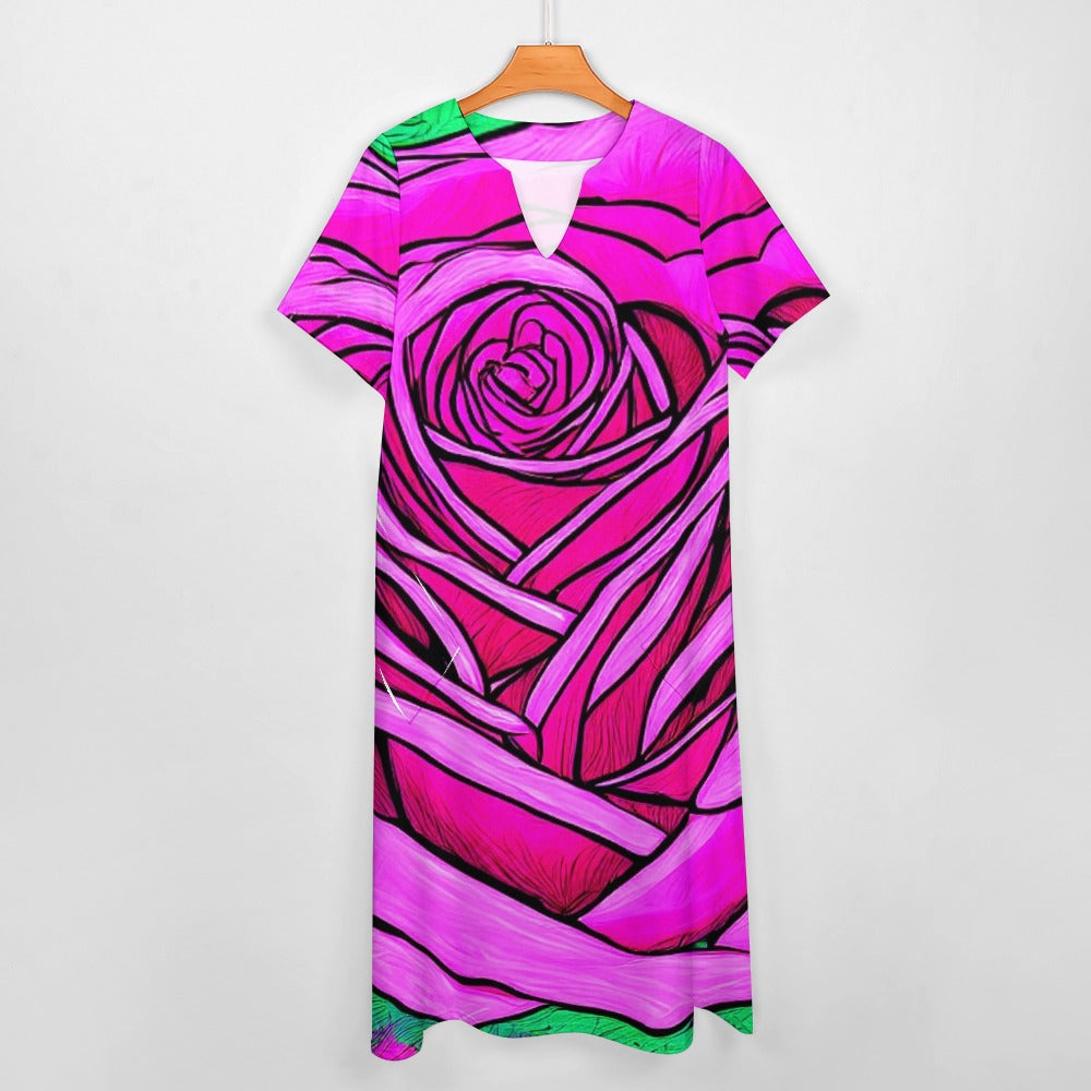 7-point sleeve dress