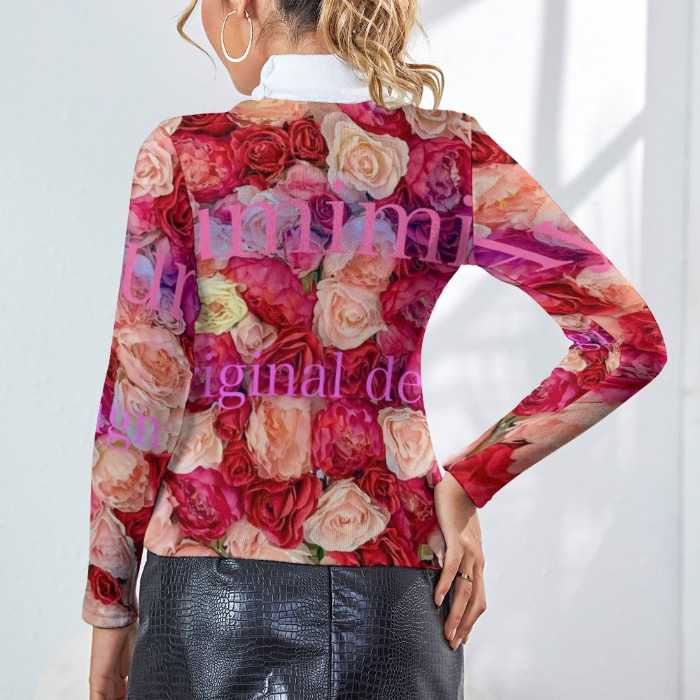 Women's Long Sleeve Lapel Sweater