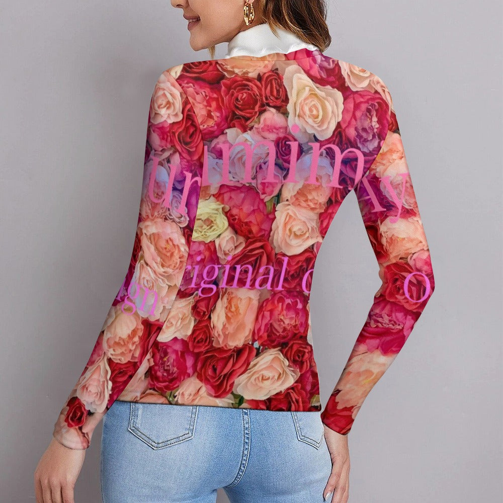 Women's Long Sleeve Lapel Sweater