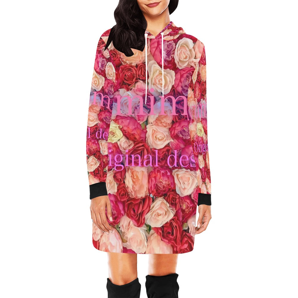 Women's All Over Print Hoodie Mini Dress (H27)